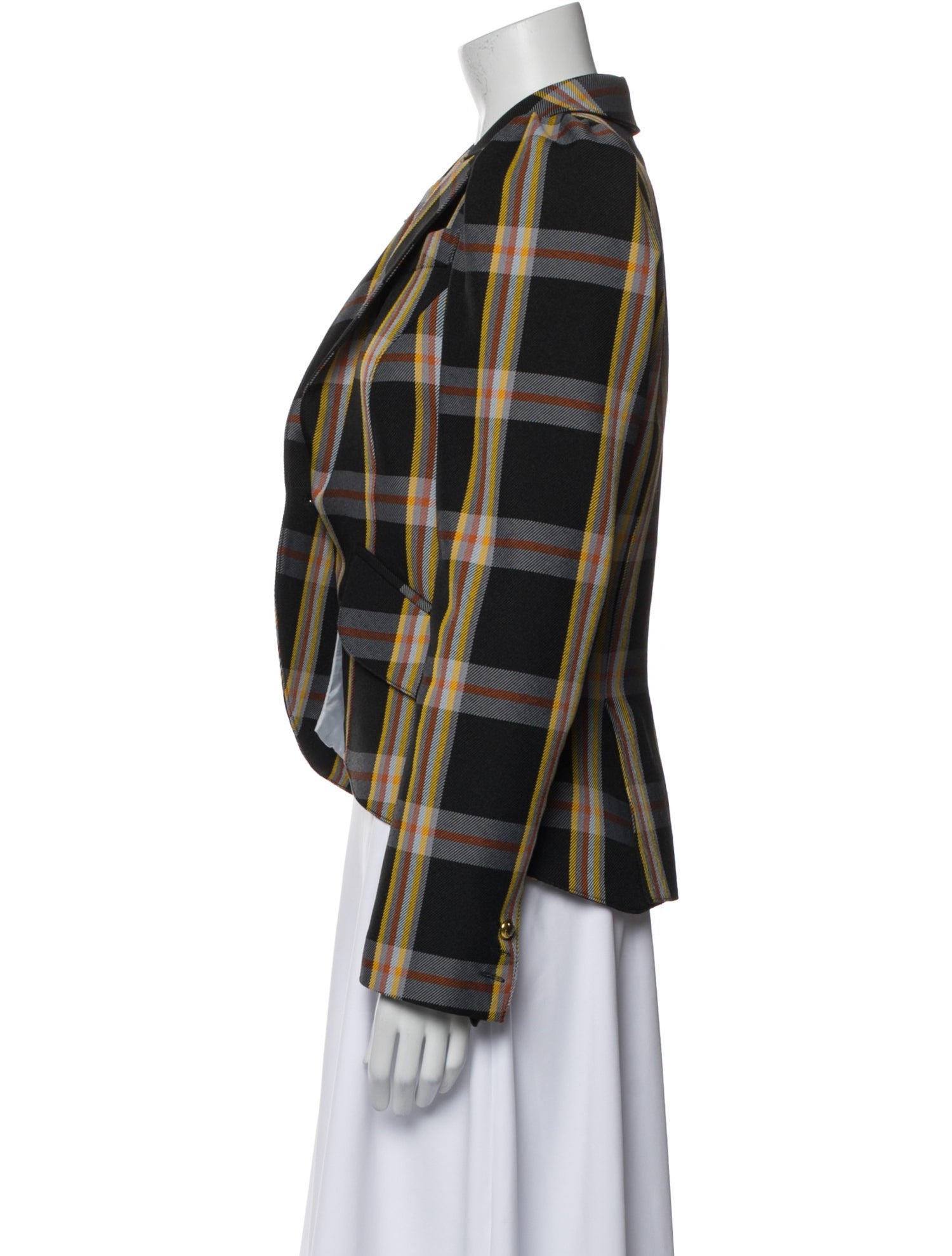 Smythe Plaid Print Blazer