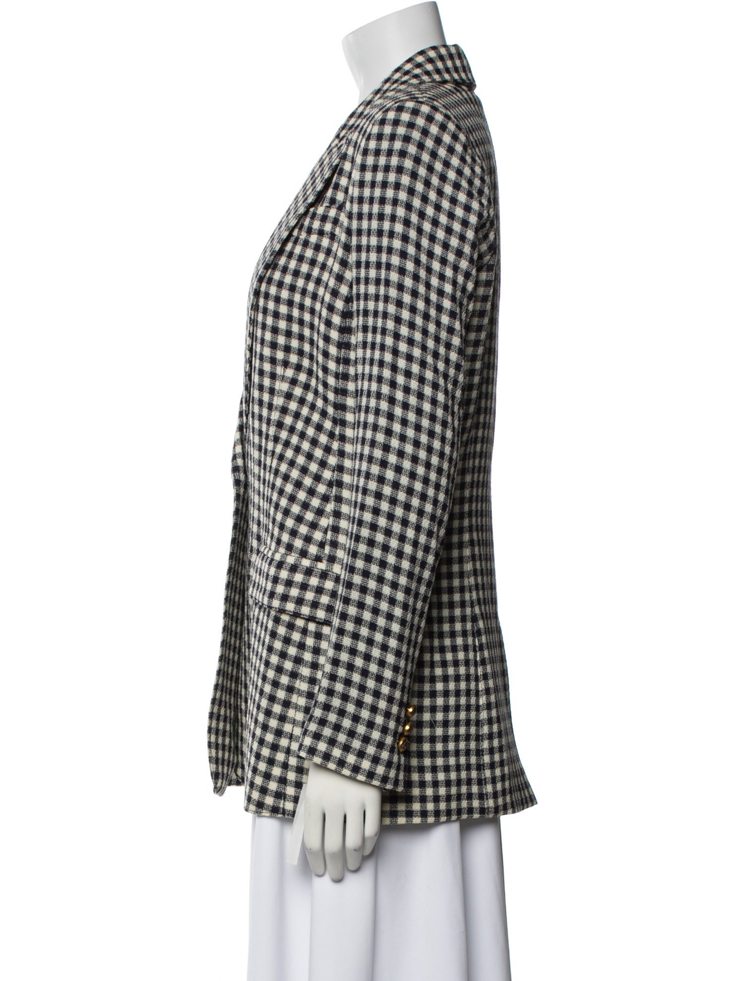 Smythe Wool Plaid Print Blazer