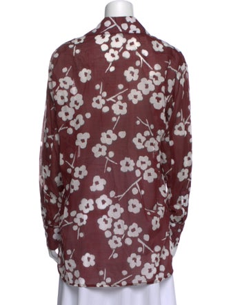 Smythe Printed Long Sleeve Button-Up Top
