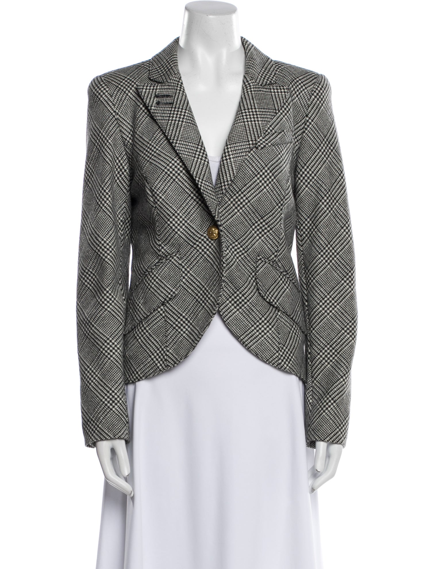 Smythe Plaid Print Blazer