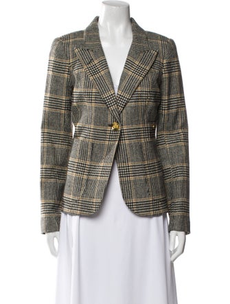 Smythe Wool Plaid Print Blazer