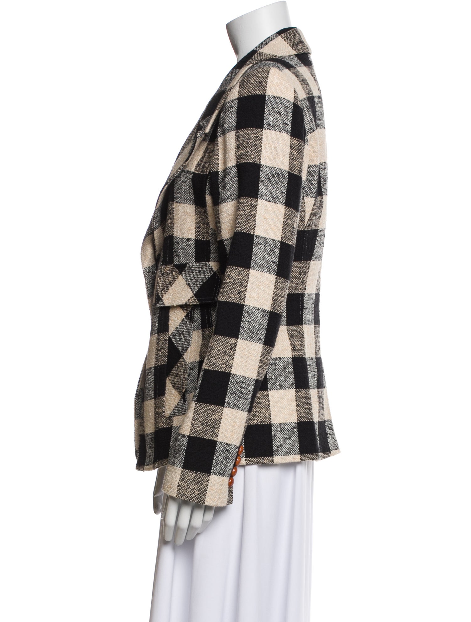 Smythe Plaid Print Blazer