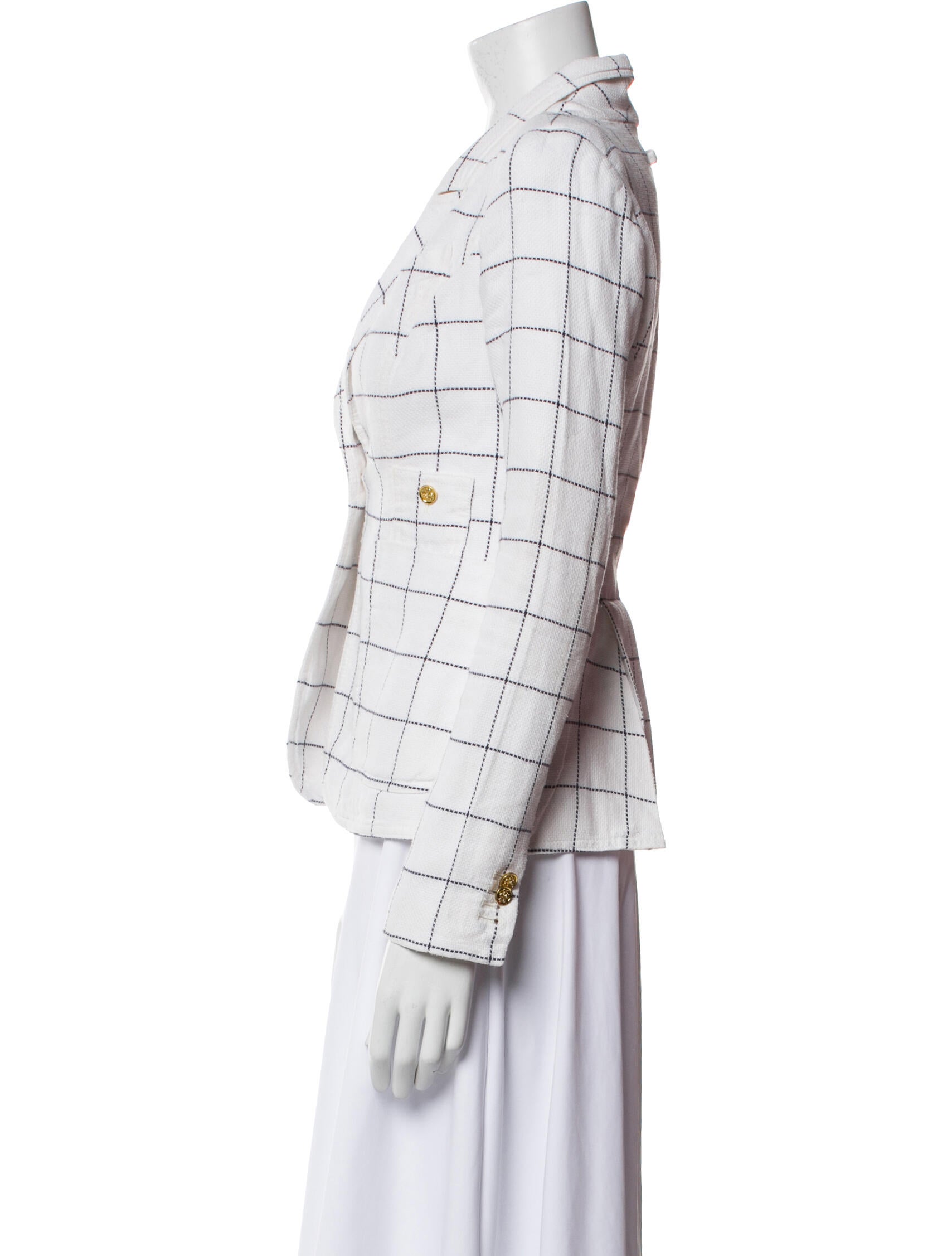 Smythe Plaid Print Blazer