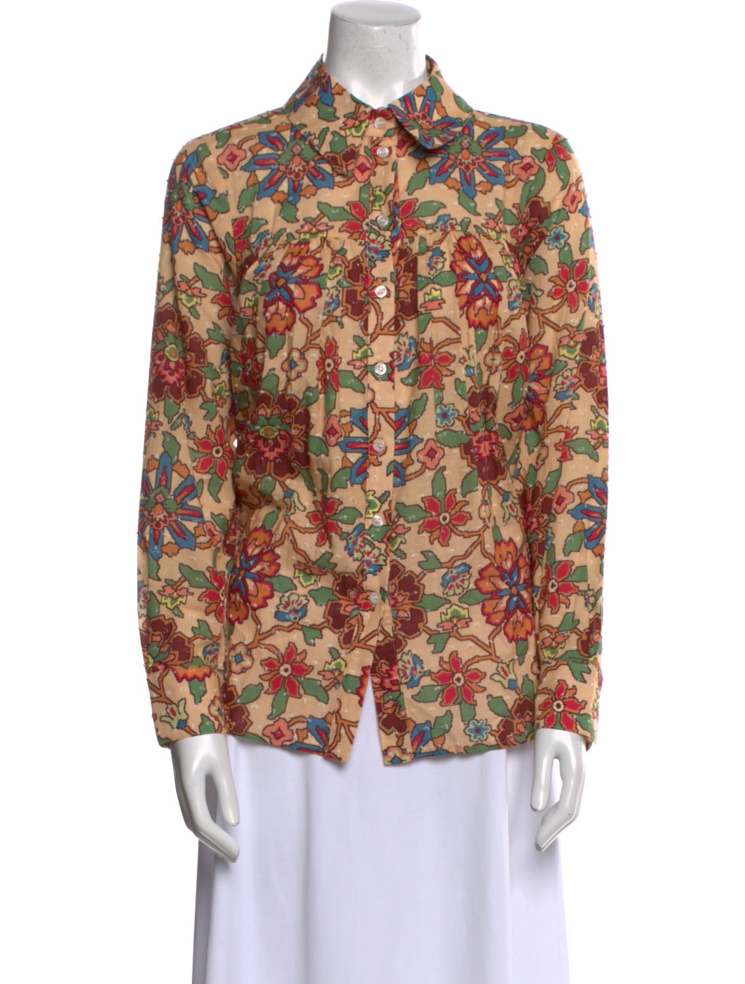 Smythe Floral Print Long Sleeve Blouse