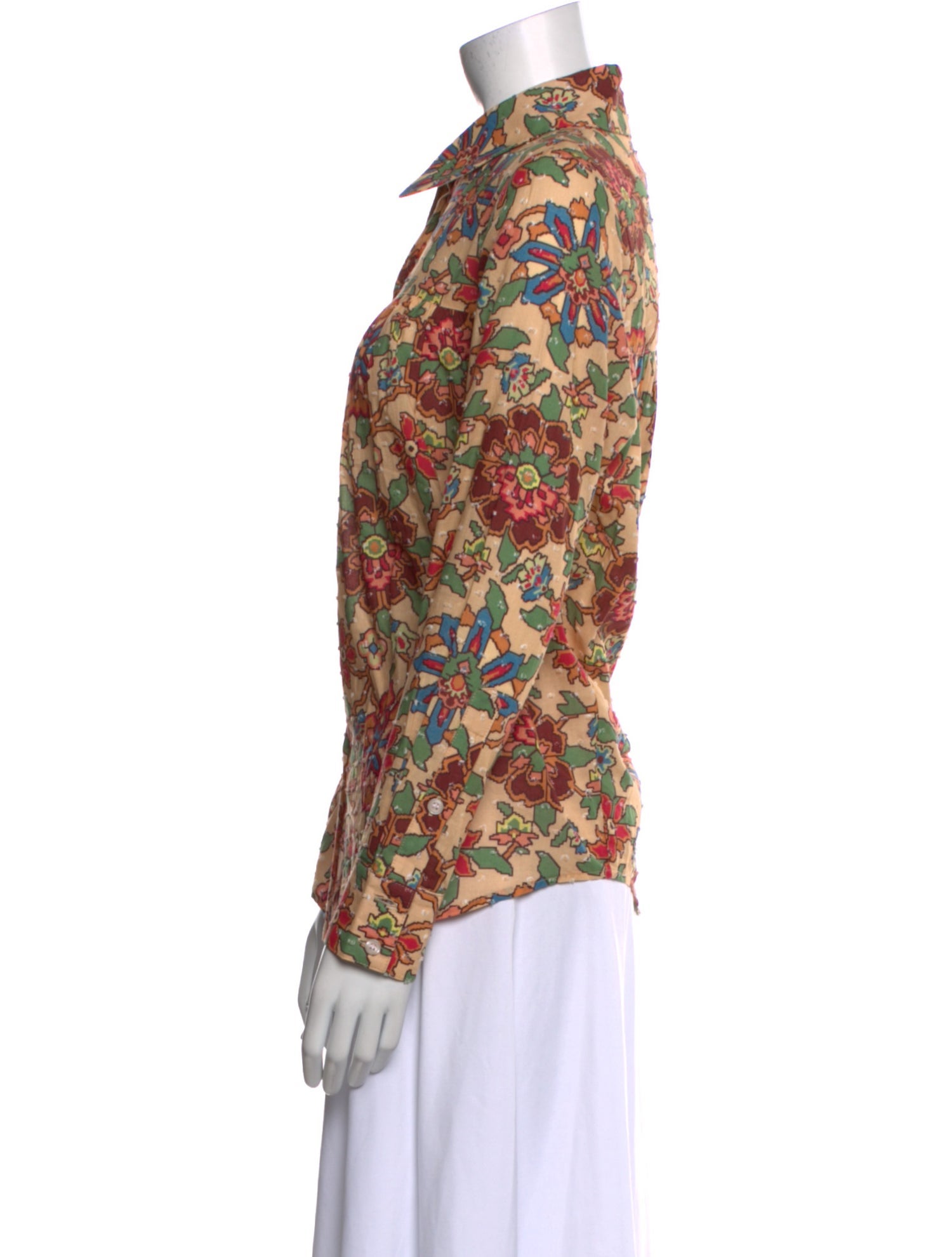 Smythe Floral Print Long Sleeve Blouse