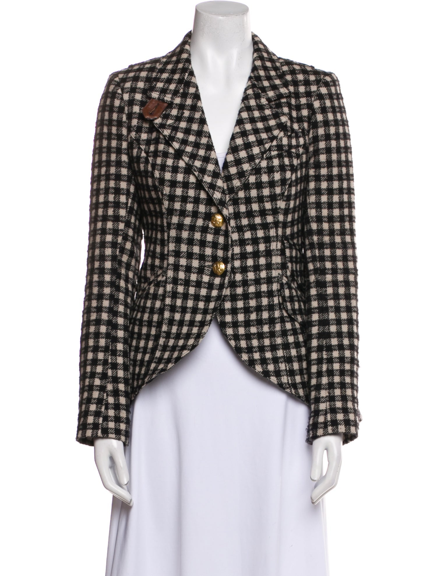 Smythe Wool Plaid Print Blazer