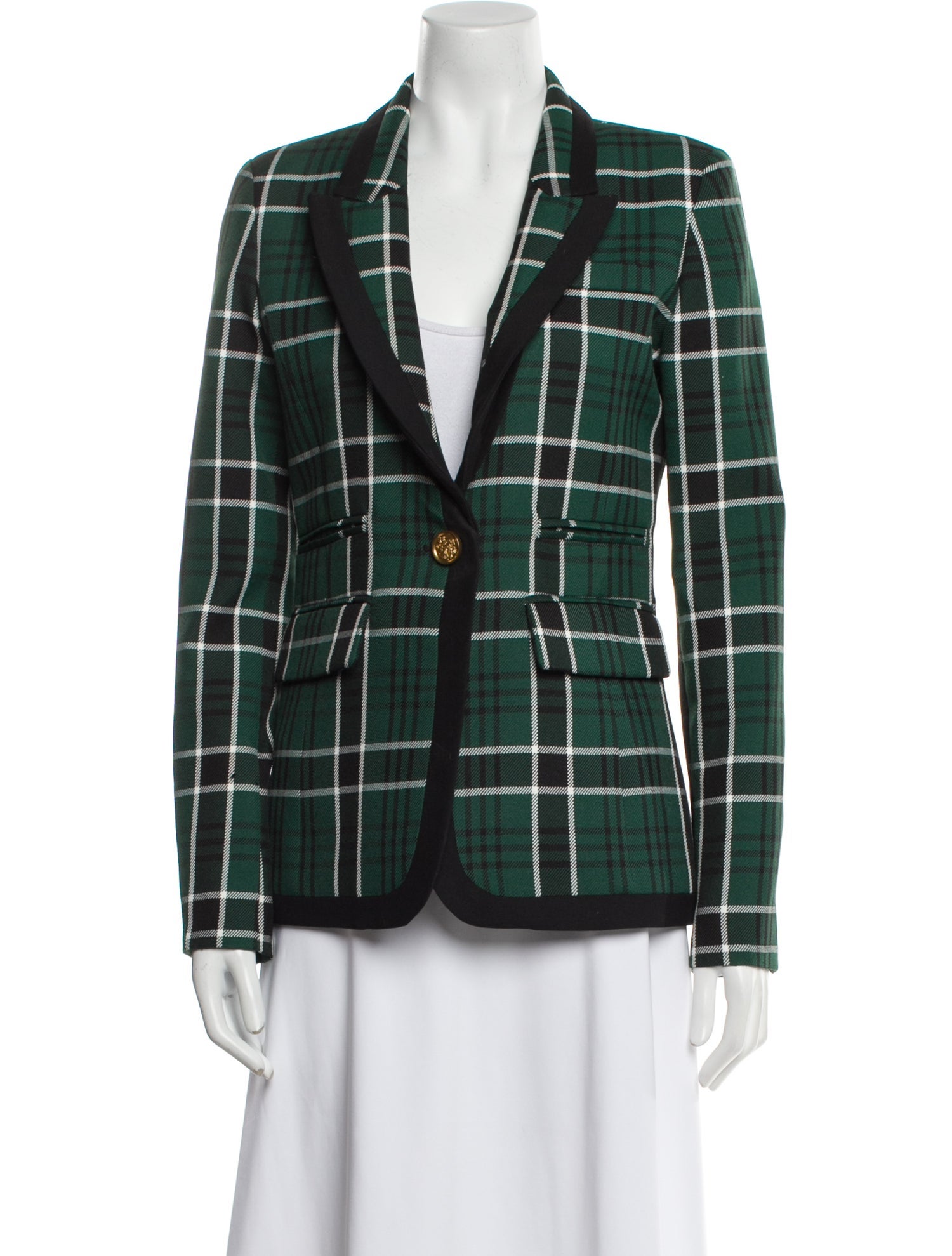 Smythe Plaid Print Blazer
