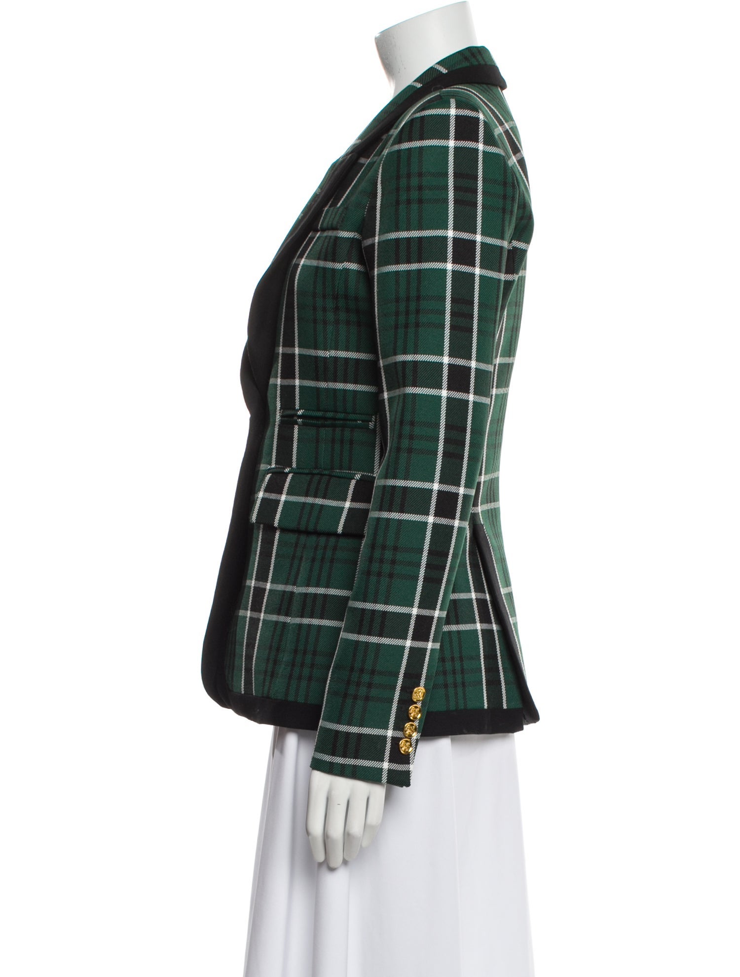 Smythe Plaid Print Blazer