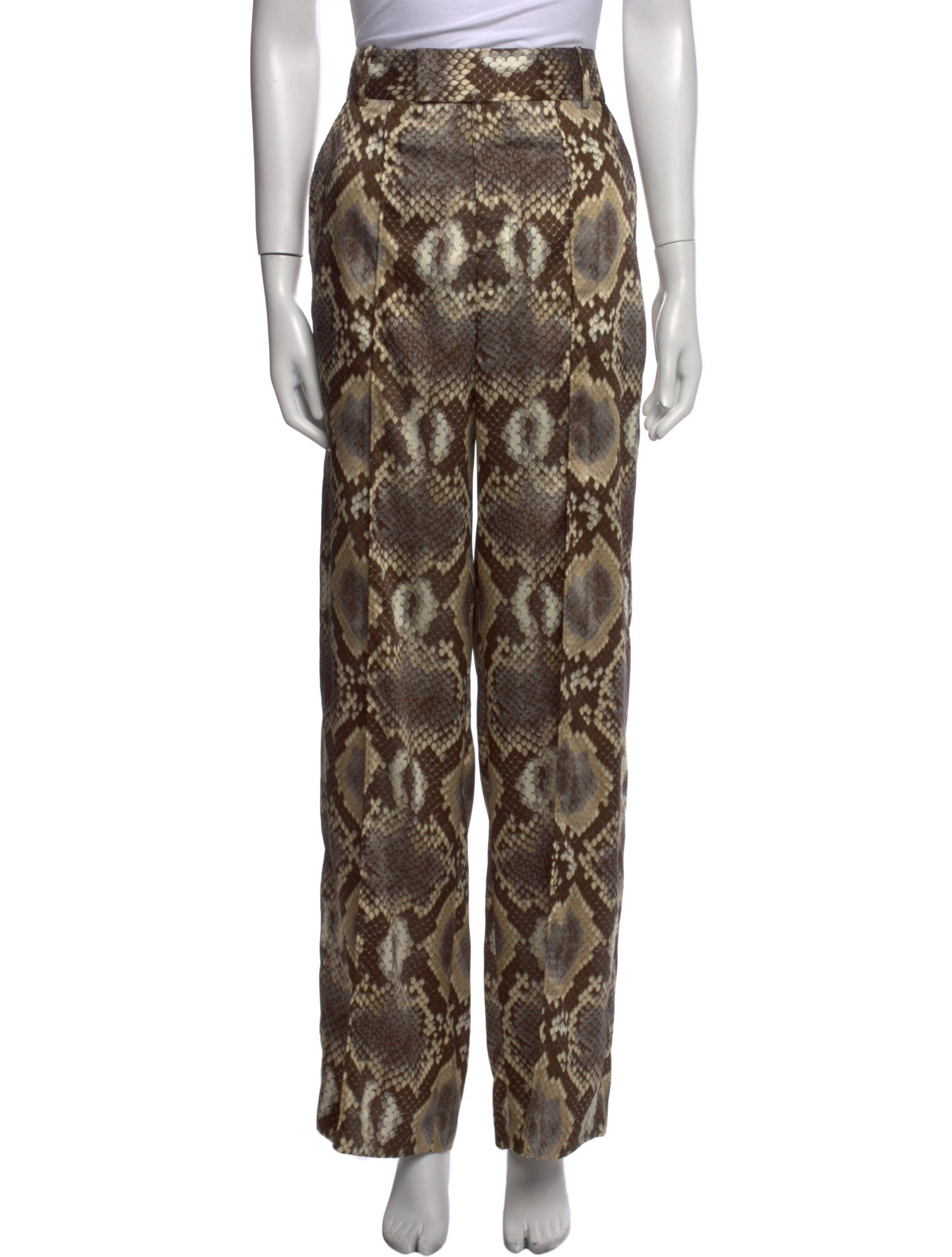 Smythe Animal Print Wide Leg Pants