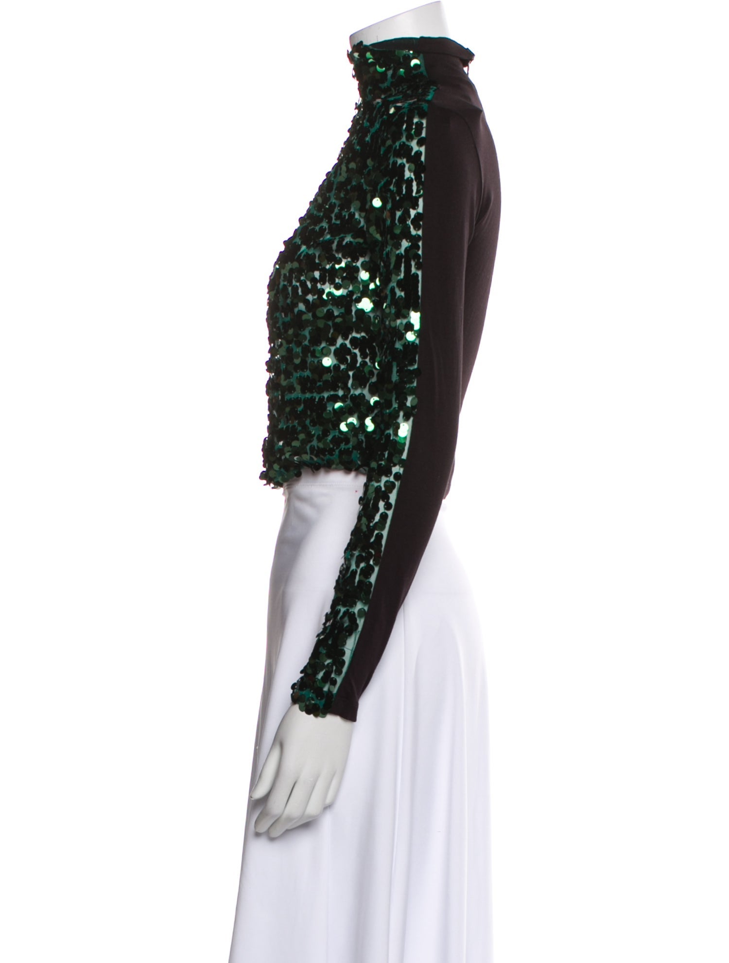 Smythe Mock Neck Long Sleeve Crop Top