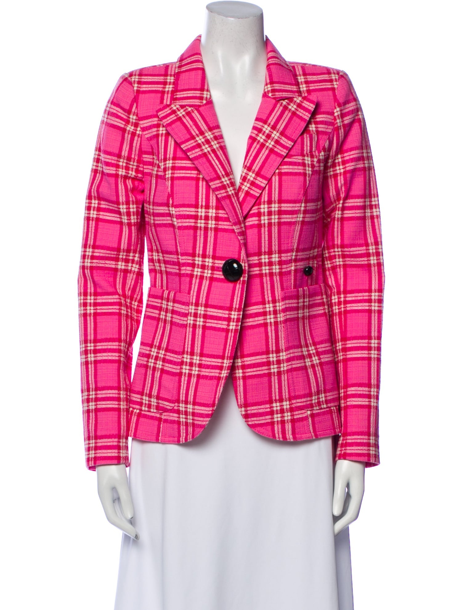Smythe Plaid Print Blazer