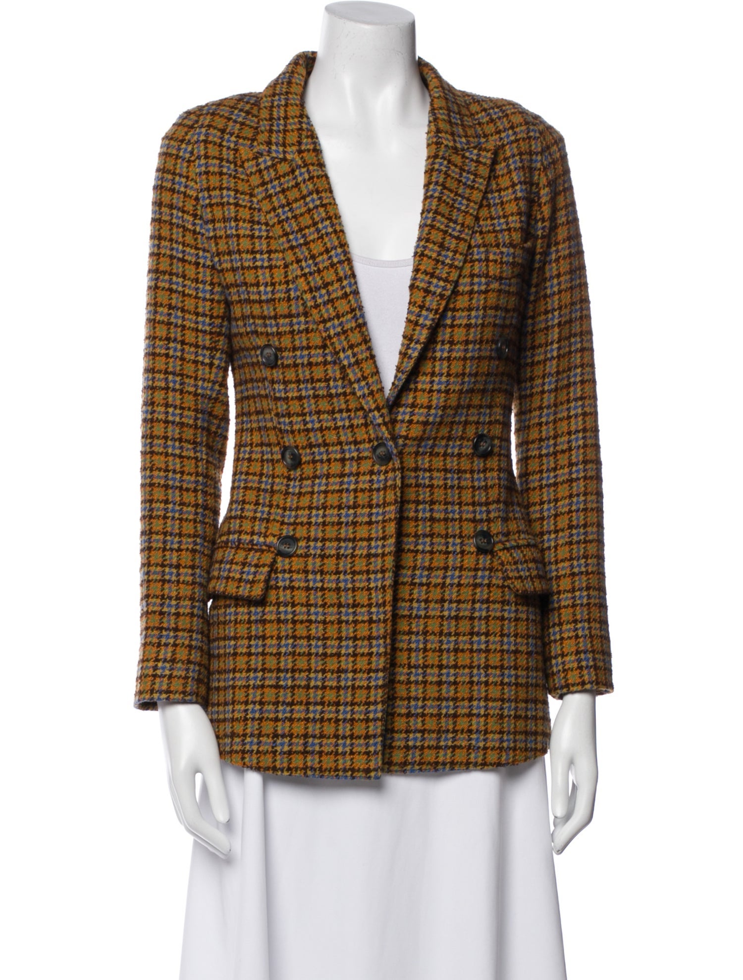 Smythe Plaid Print Blazer