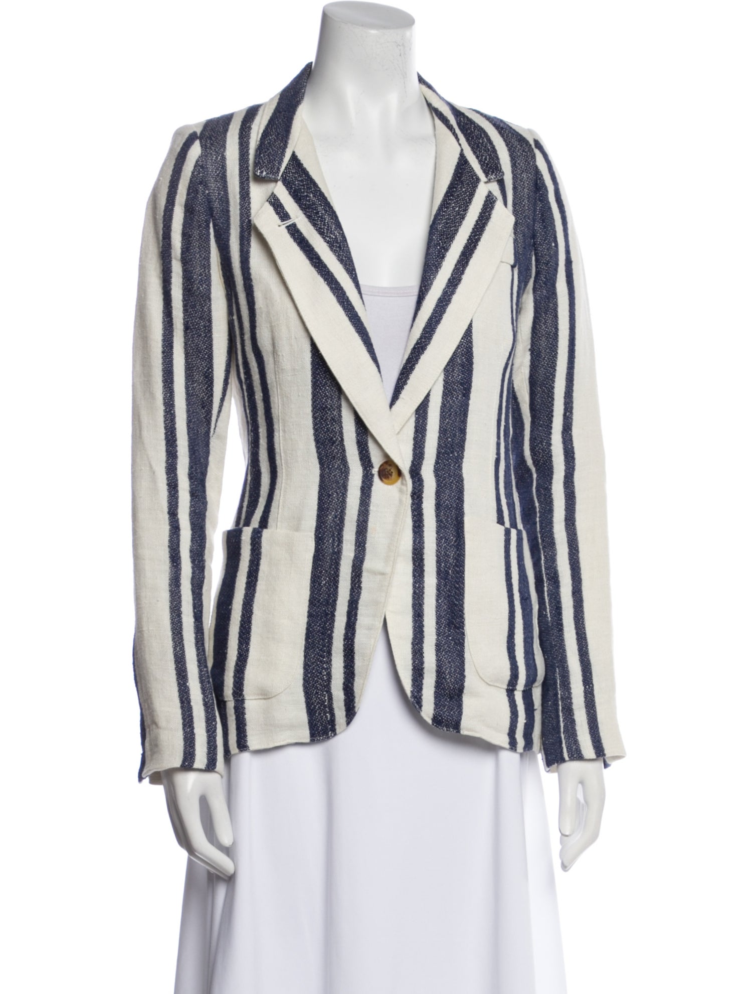 Smythe Linen Striped Blazer