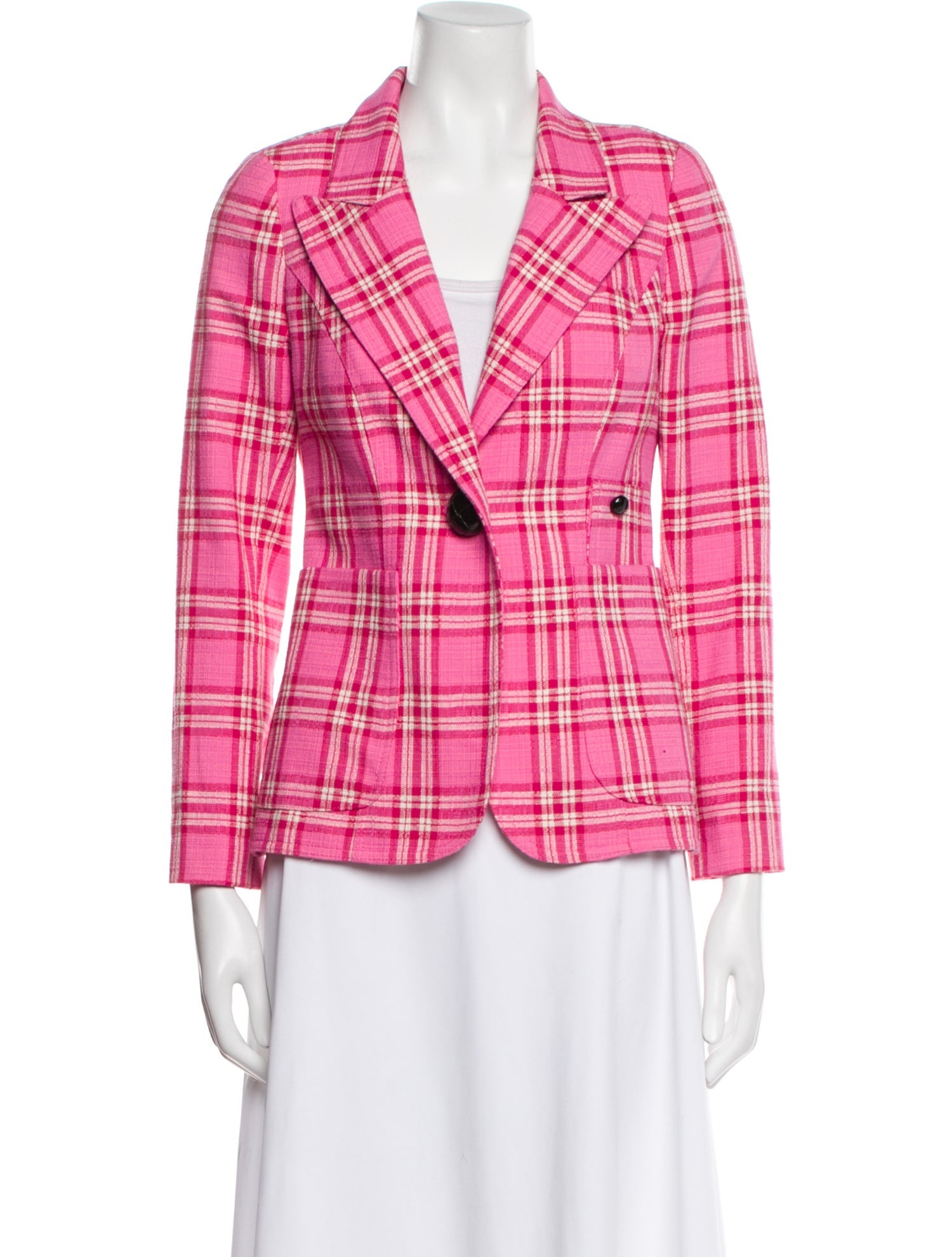 Smythe Plaid Print Blazer
