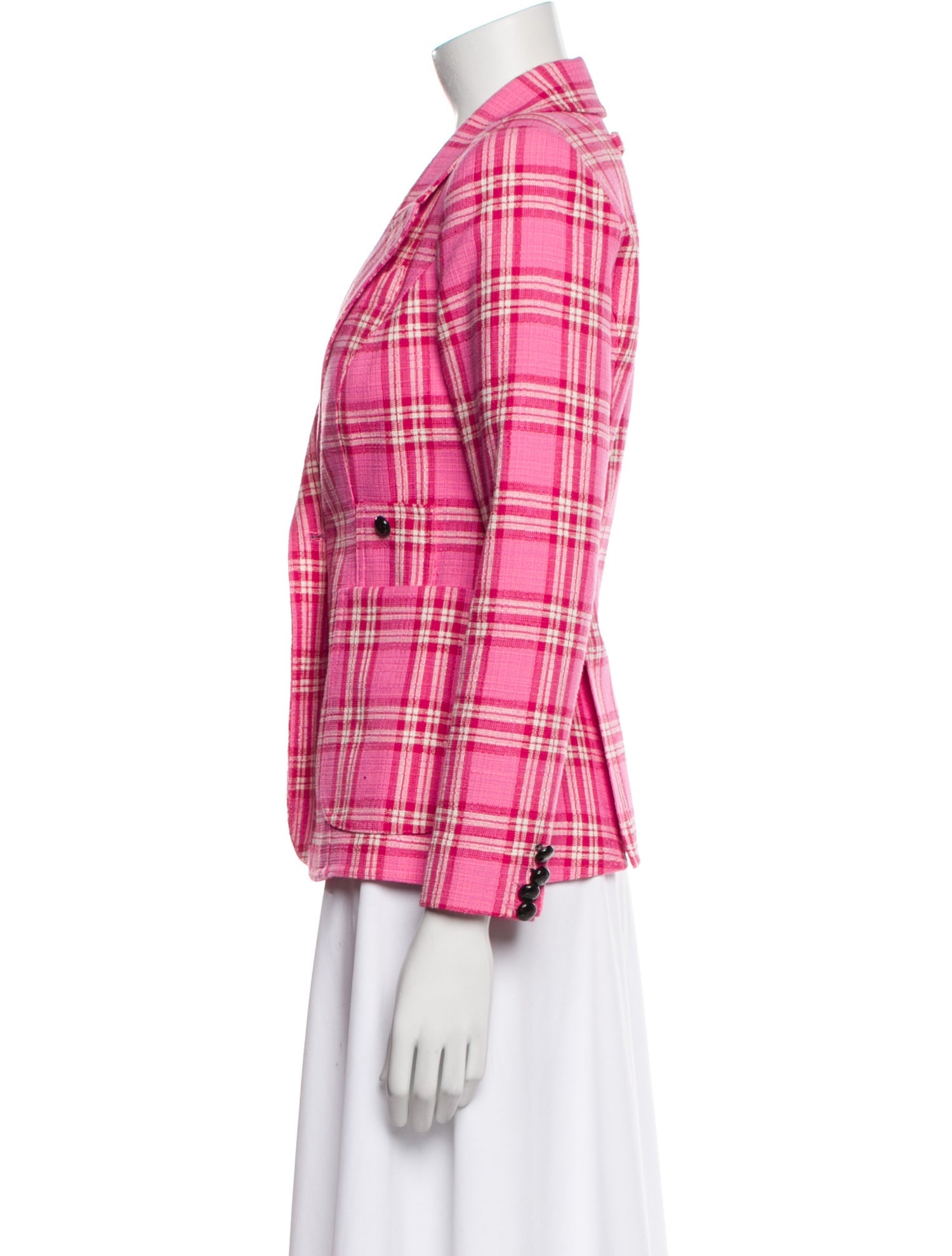 Smythe Plaid Print Blazer