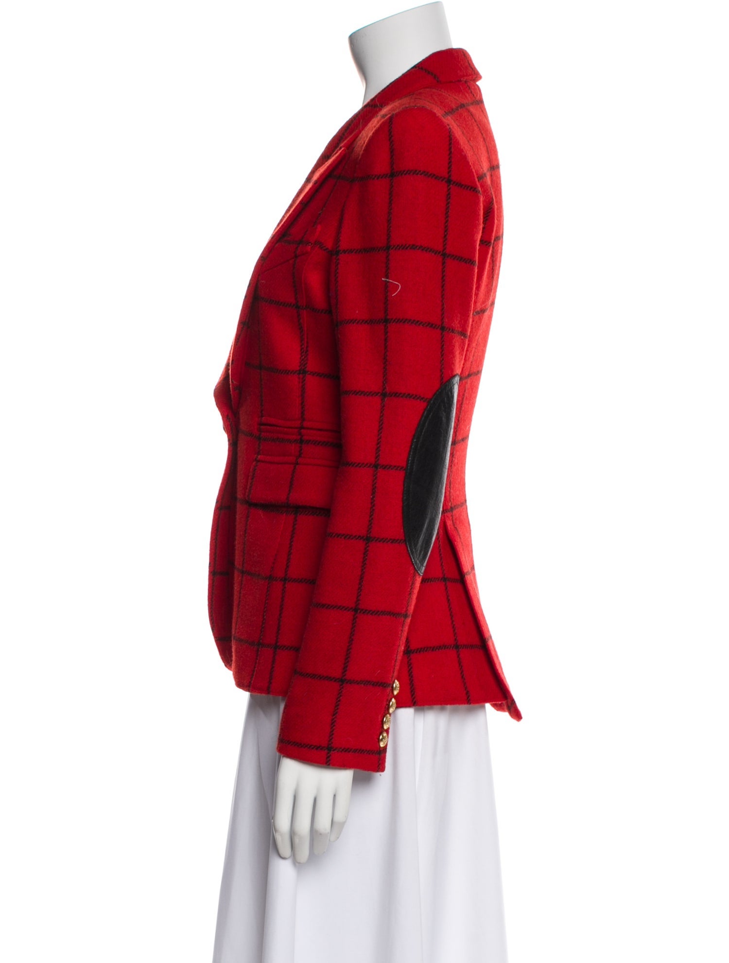 Smythe Wool Plaid Print Blazer