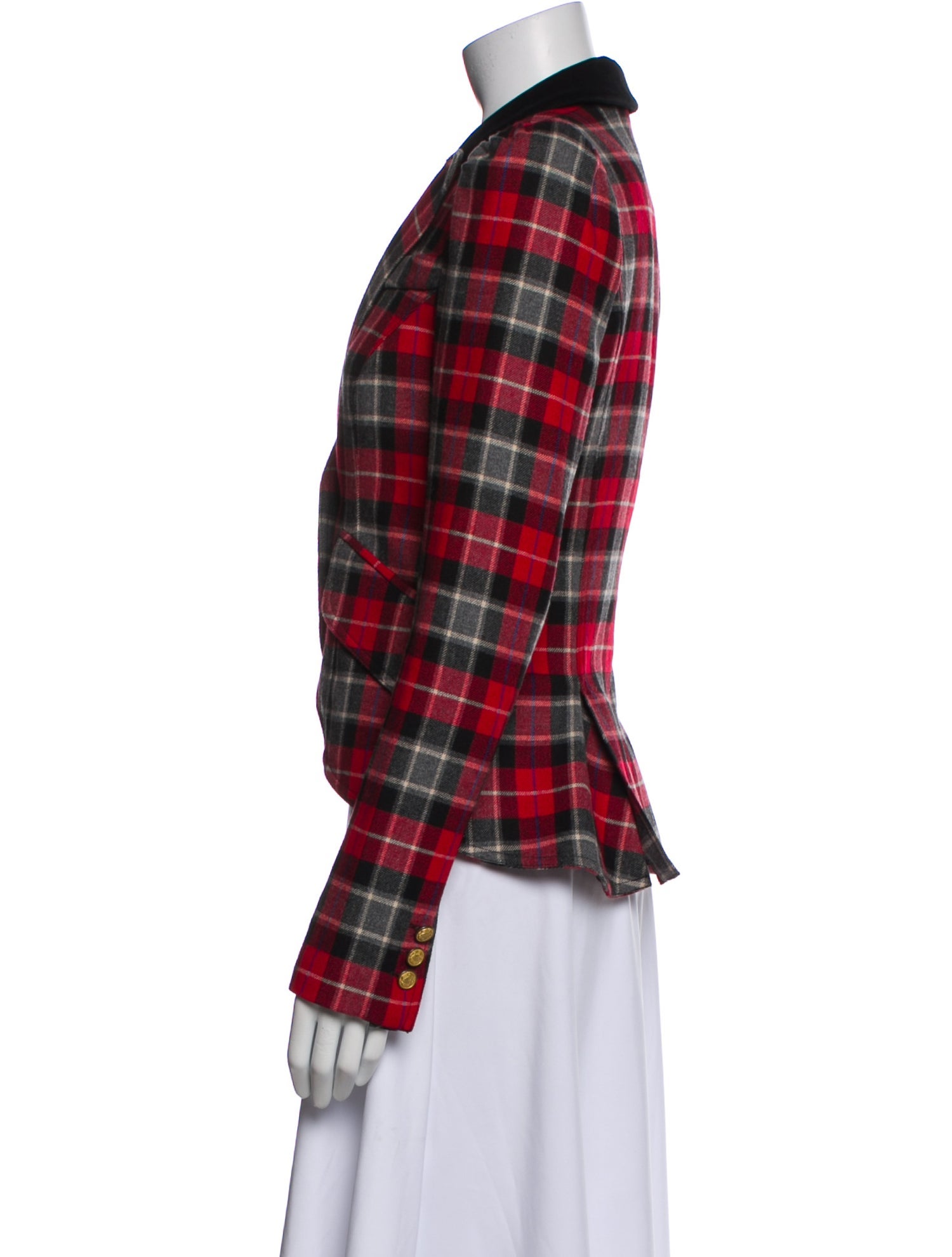 Smythe Plaid Print Blazer