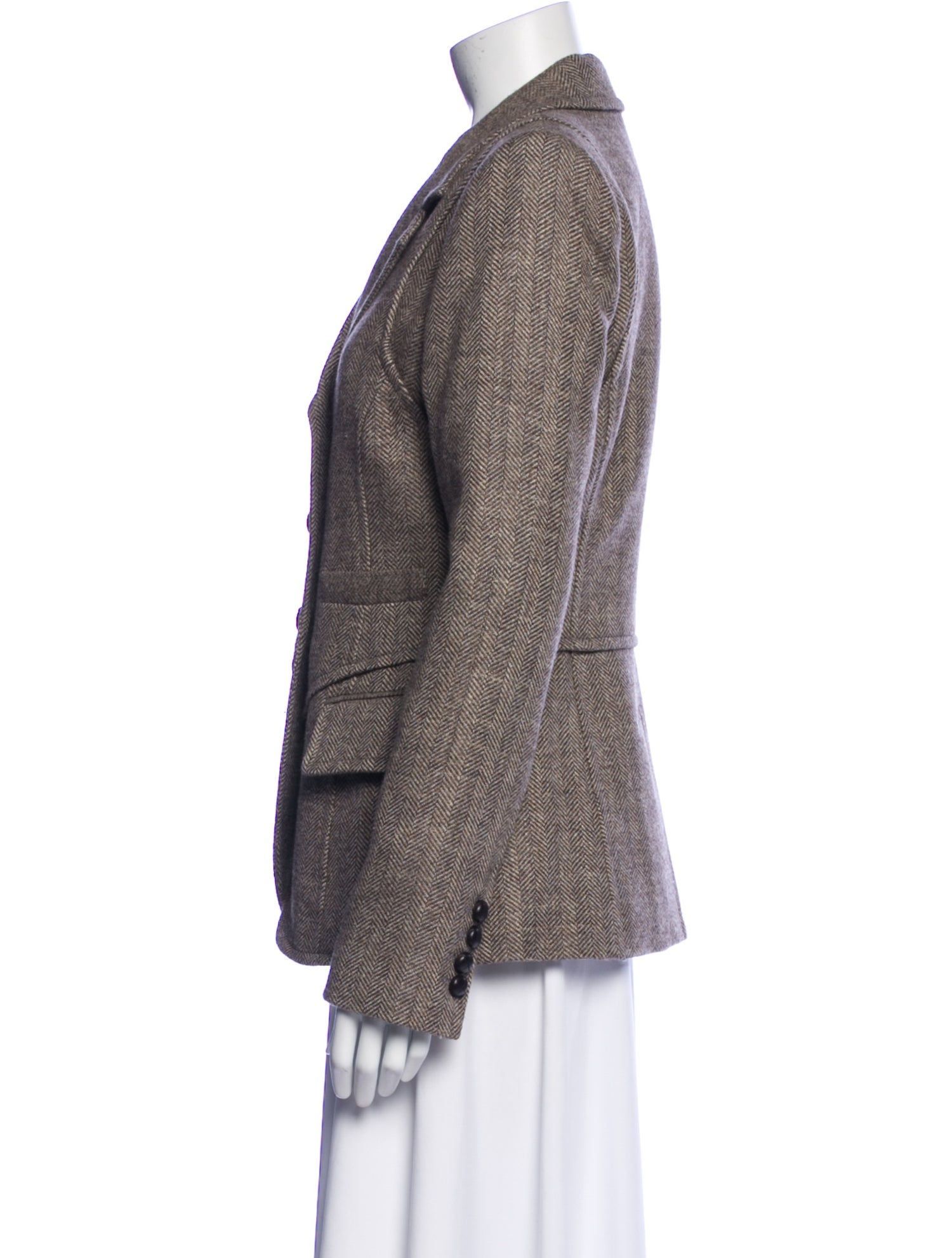 Smythe Wool Plaid Print Blazer