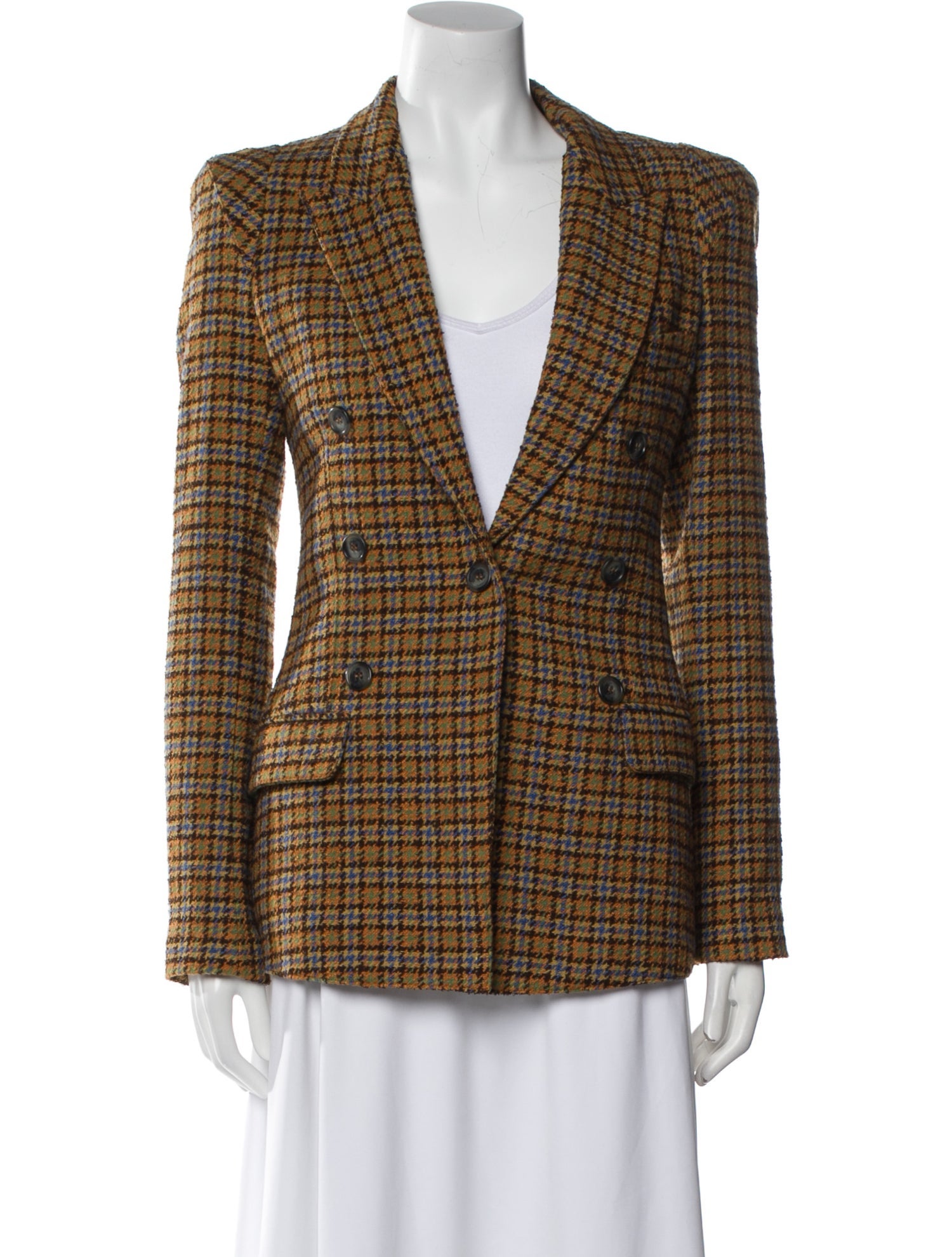 Smythe Plaid Print Blazer w/ Tags