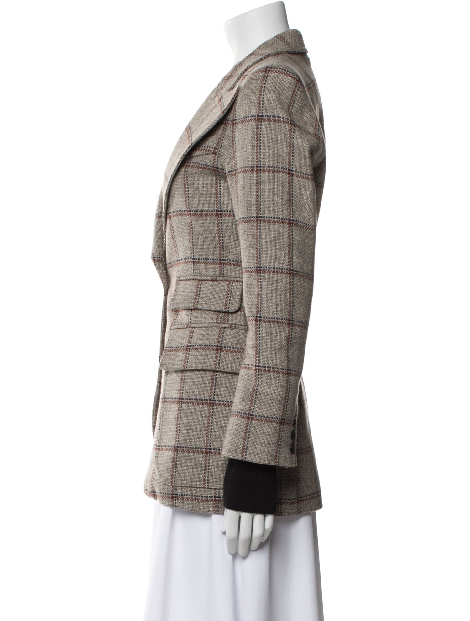 Smythe Wool Plaid Print Blazer w/ Tags