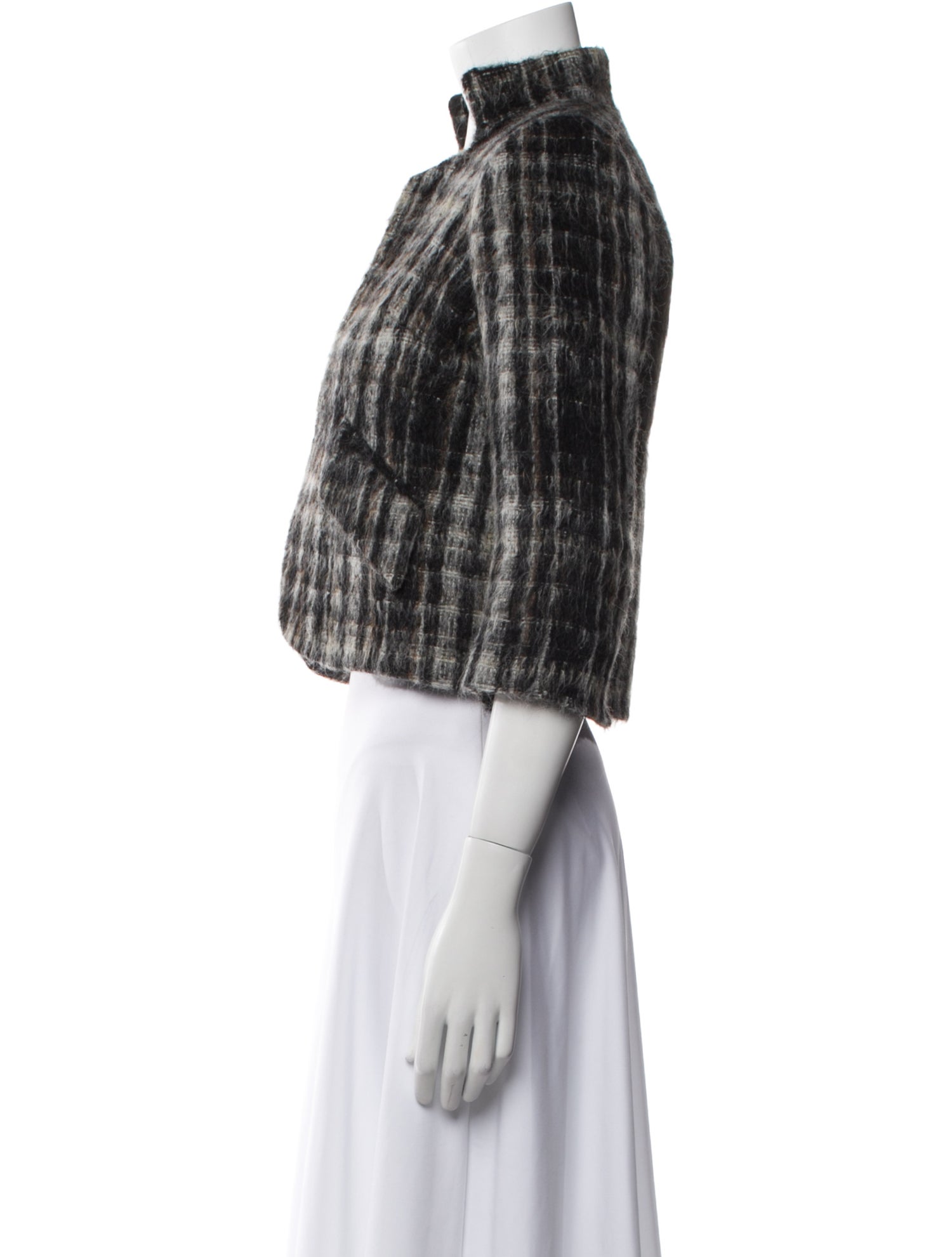 Smythe Wool Plaid Print Evening Jacket