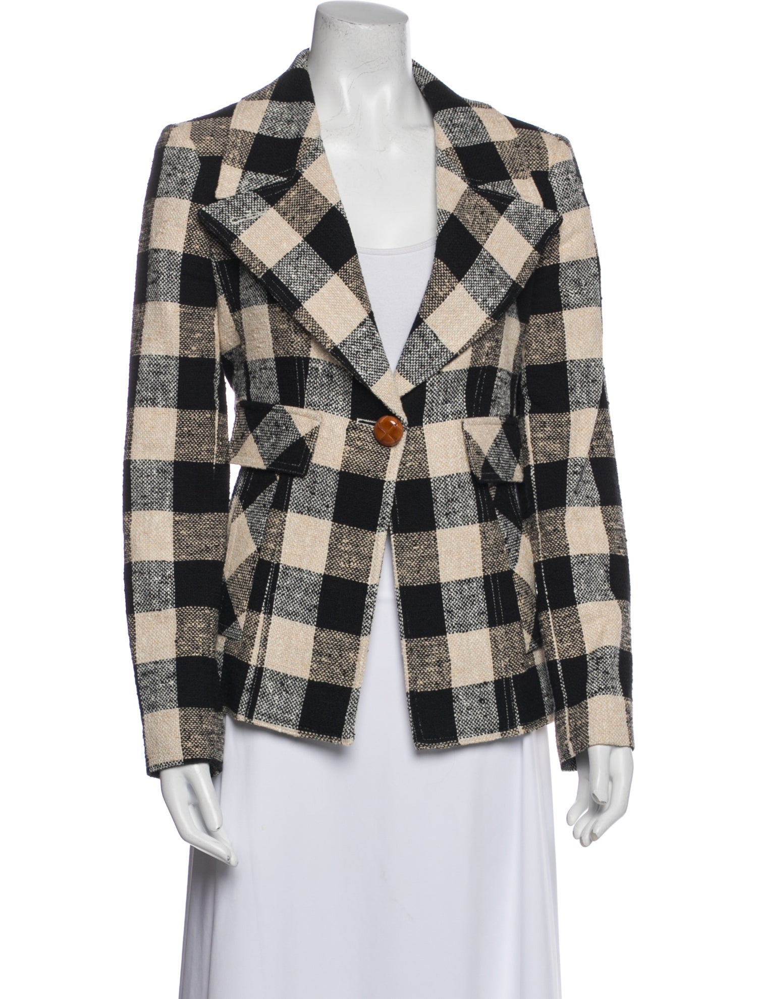 Smythe Plaid Print Blazer