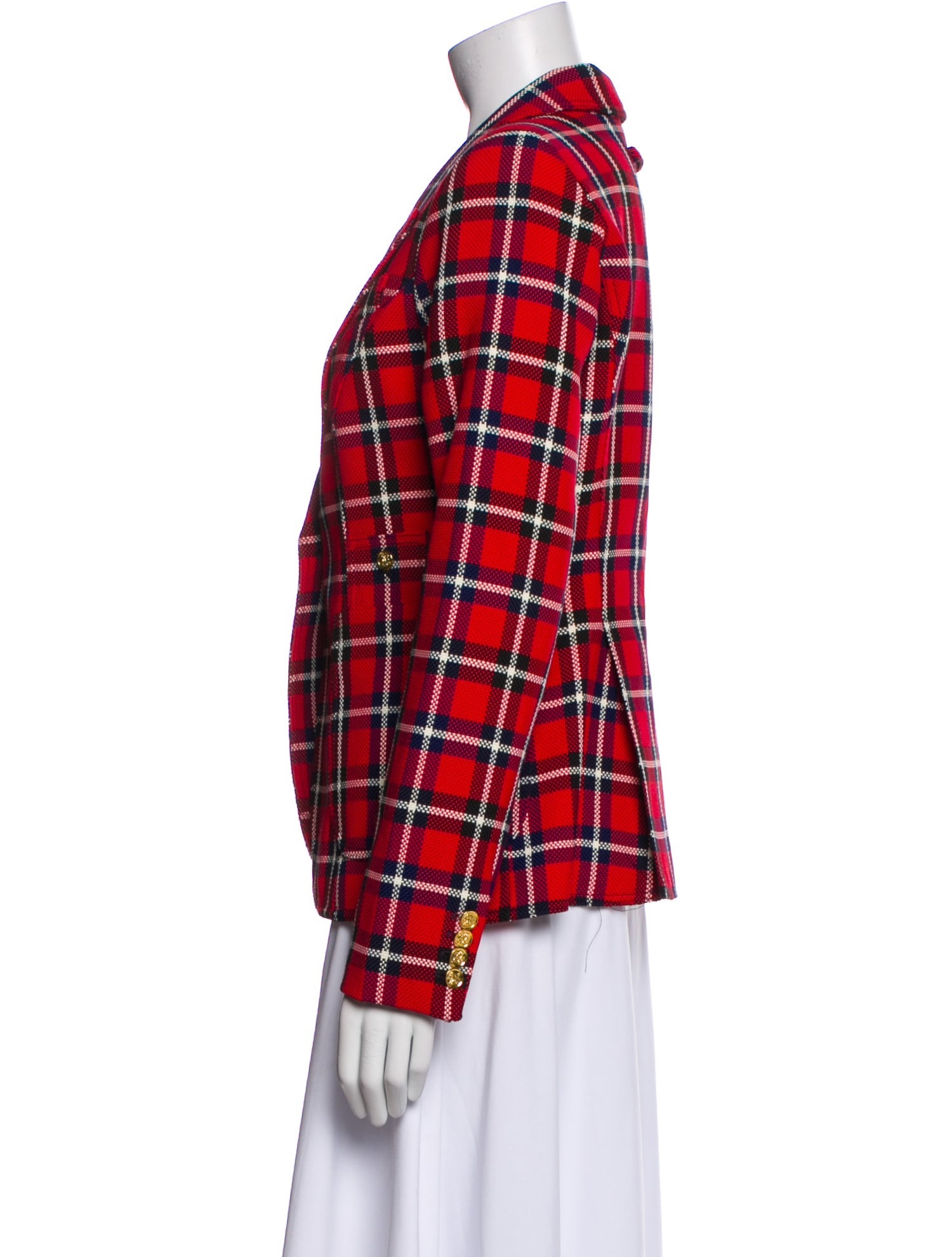 Smythe Plaid Print Blazer