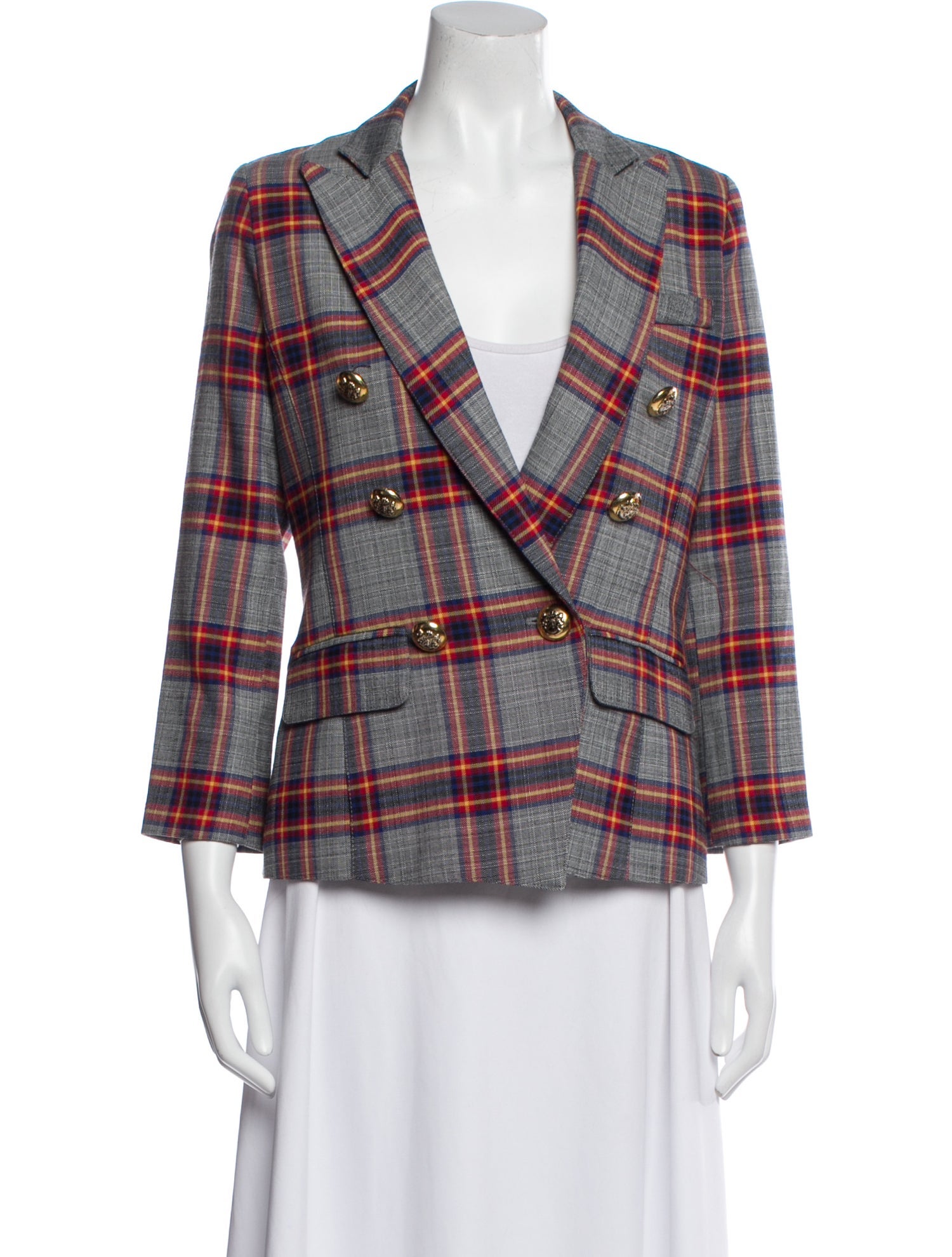 Smythe Plaid Print Blazer