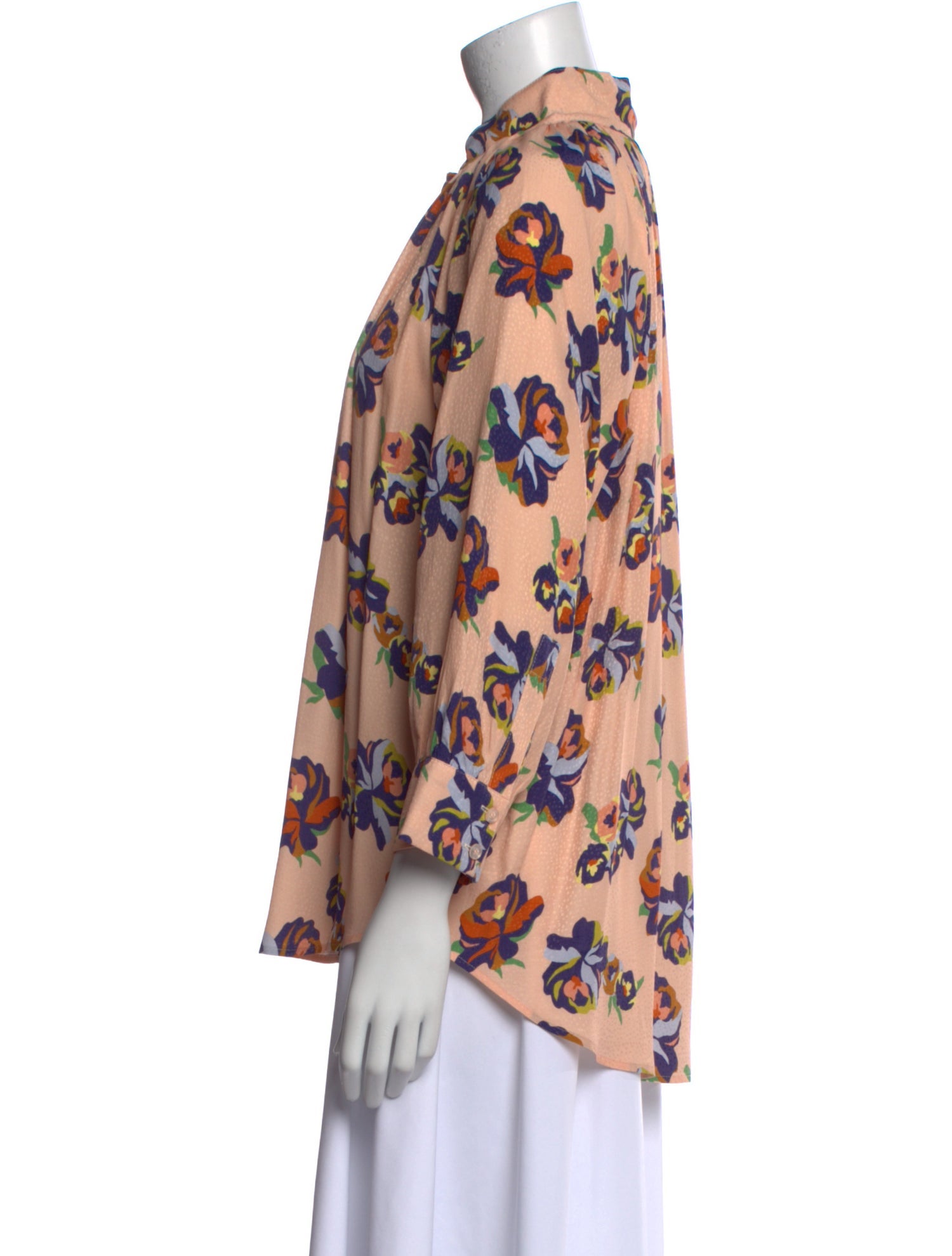 Smythe Floral Print Three-Quarter Sleeve Blouse