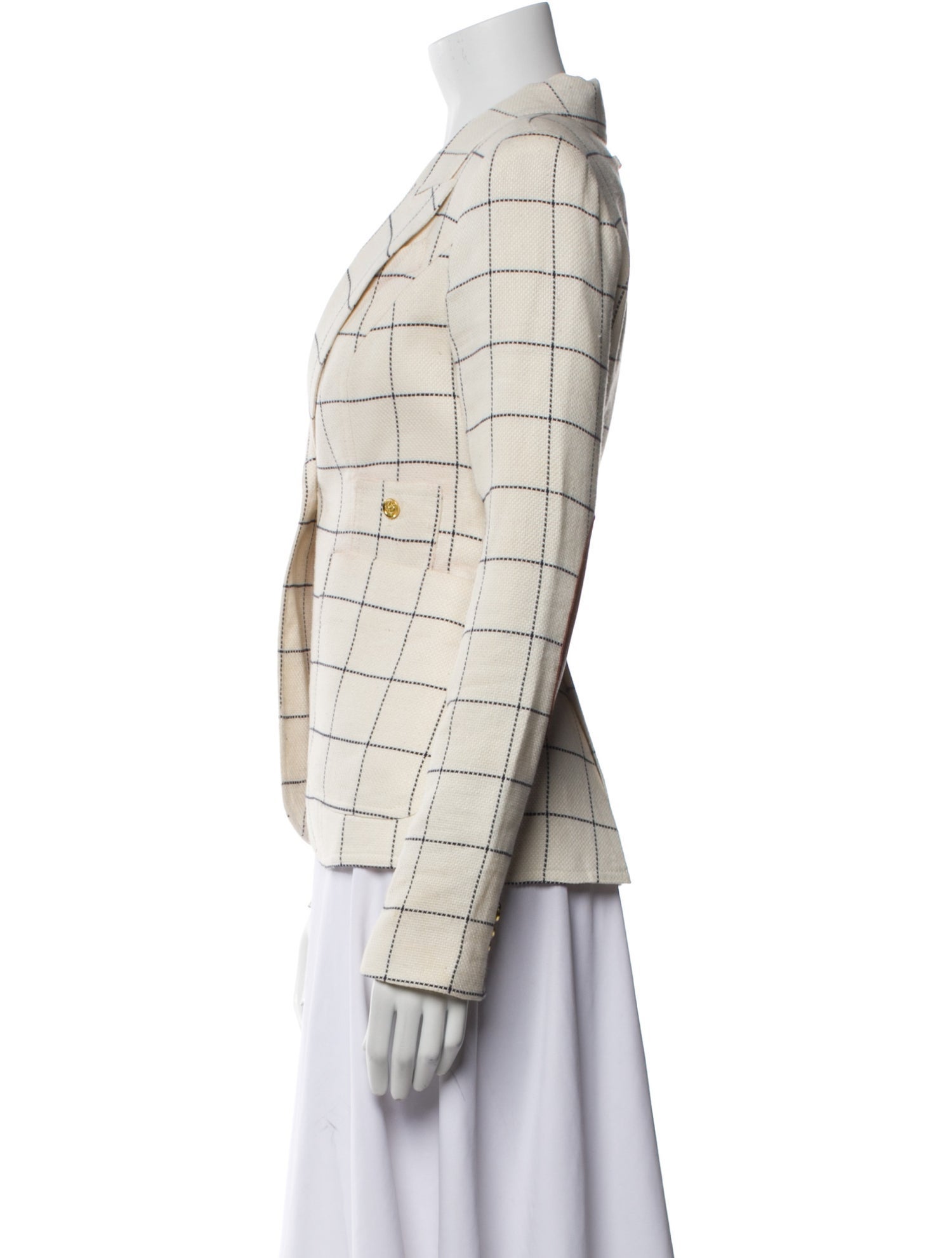 Smythe Plaid Print Blazer