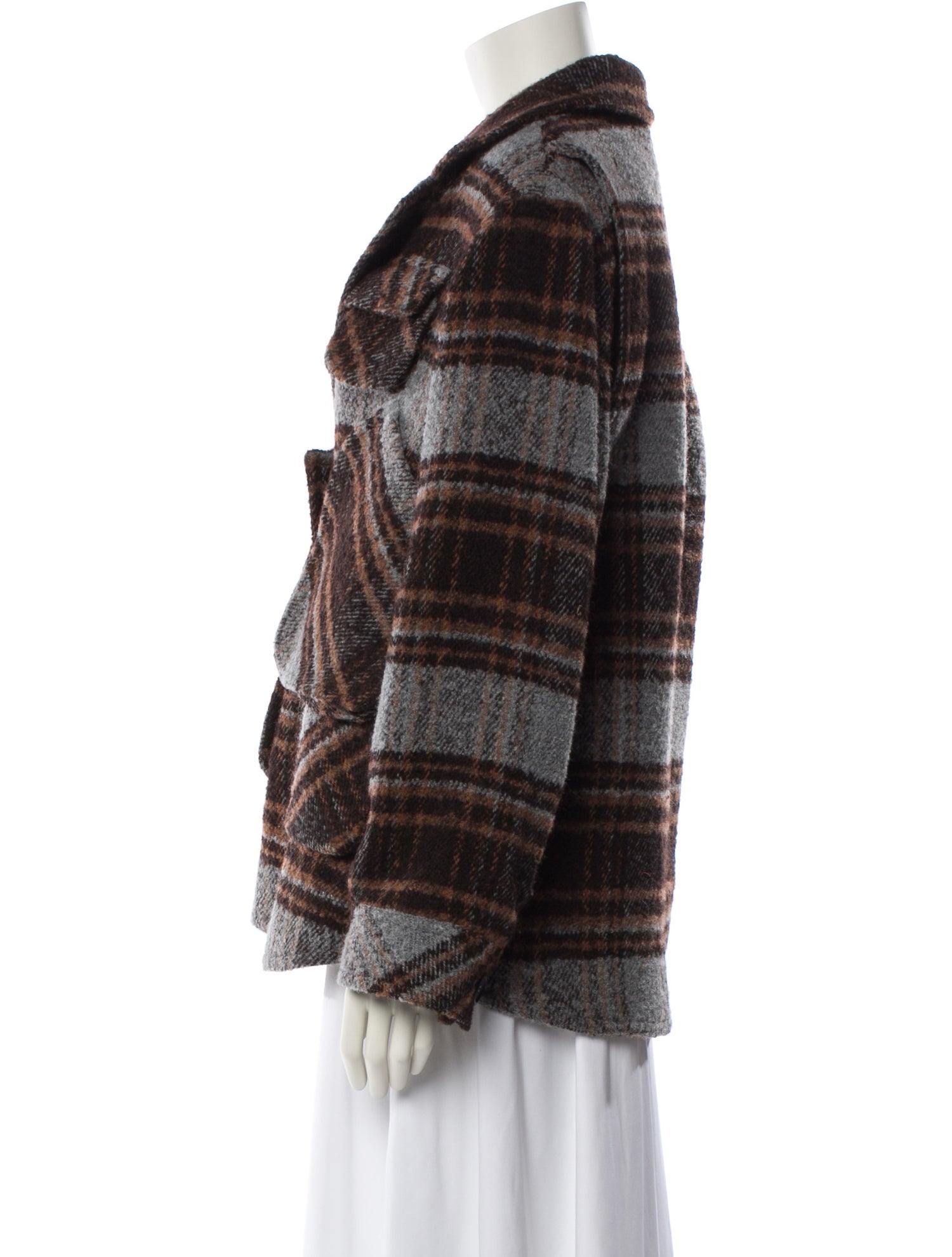 Smythe Wool Plaid Print Blazer