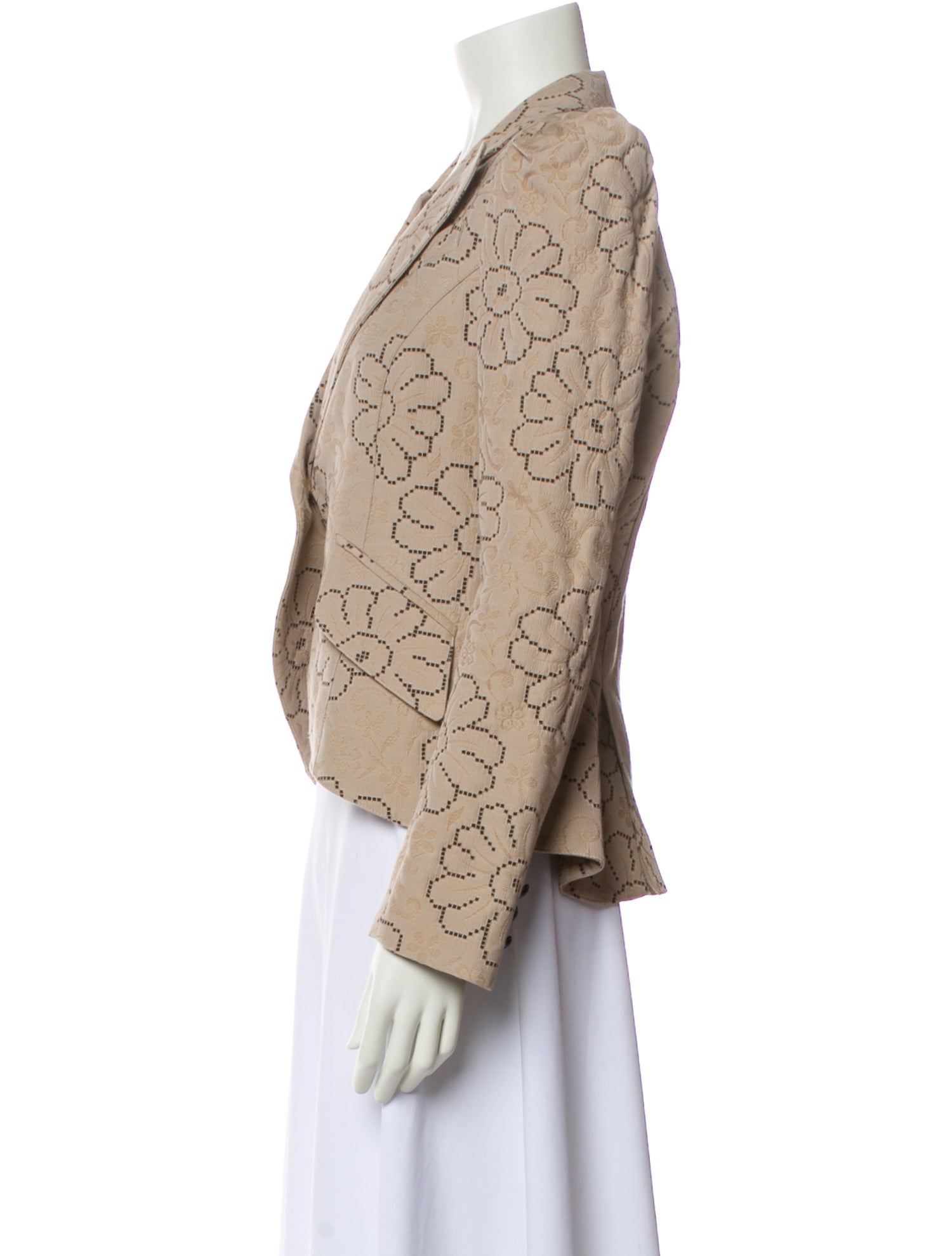 Smythe Nylon Floral Print Blazer