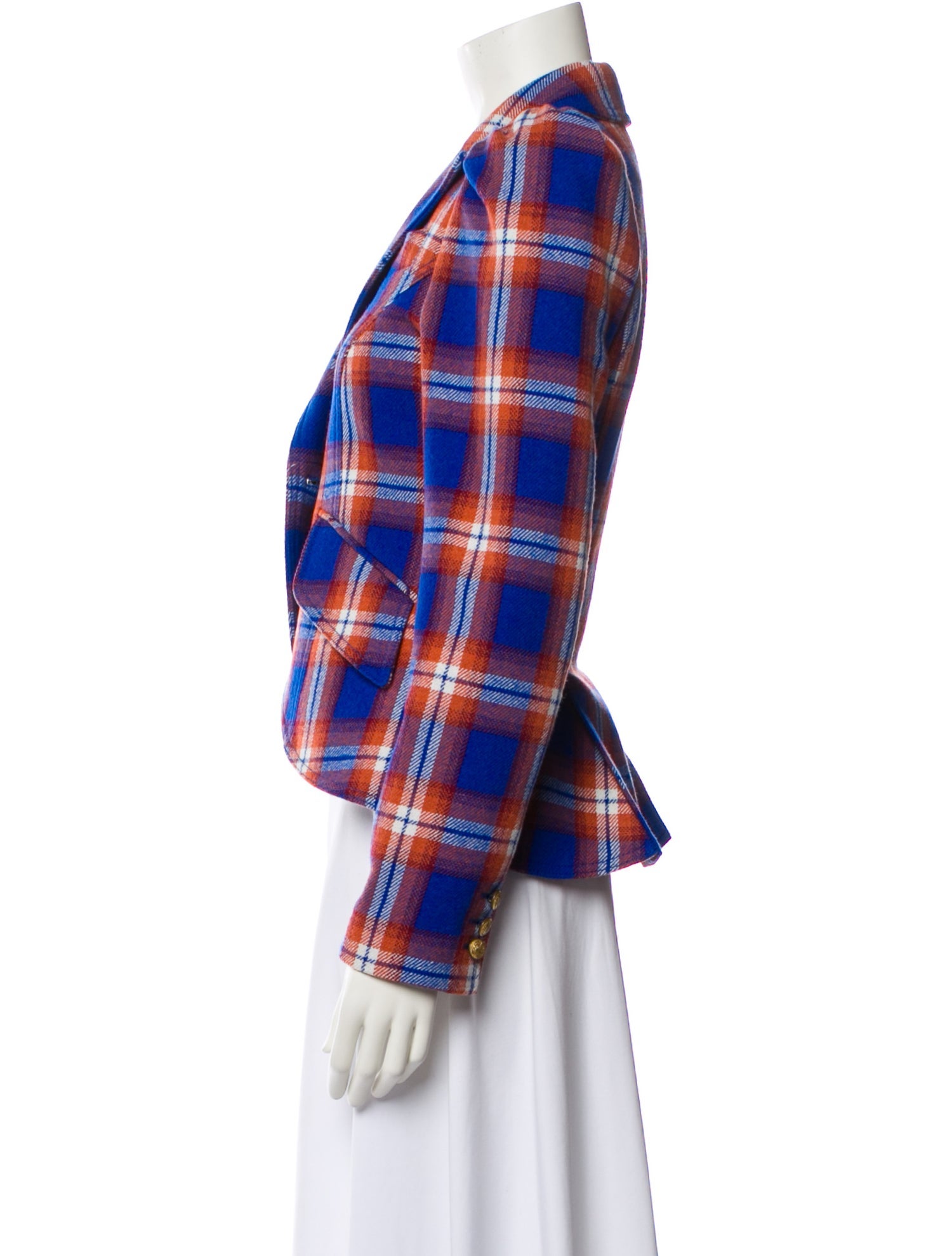 Smythe Plaid Print Blazer