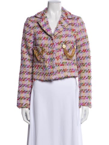Pre-owned Smythe Tweed Pattern Blazer In Purple