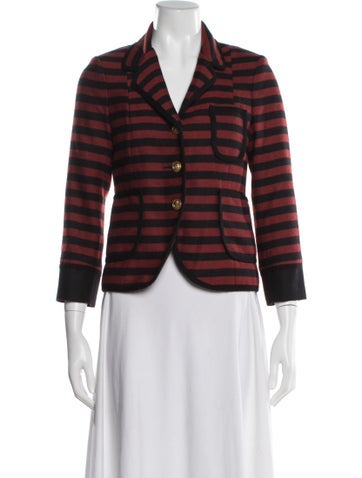 Pre-owned Smythe Virgin Wool Striped Blazer In Red