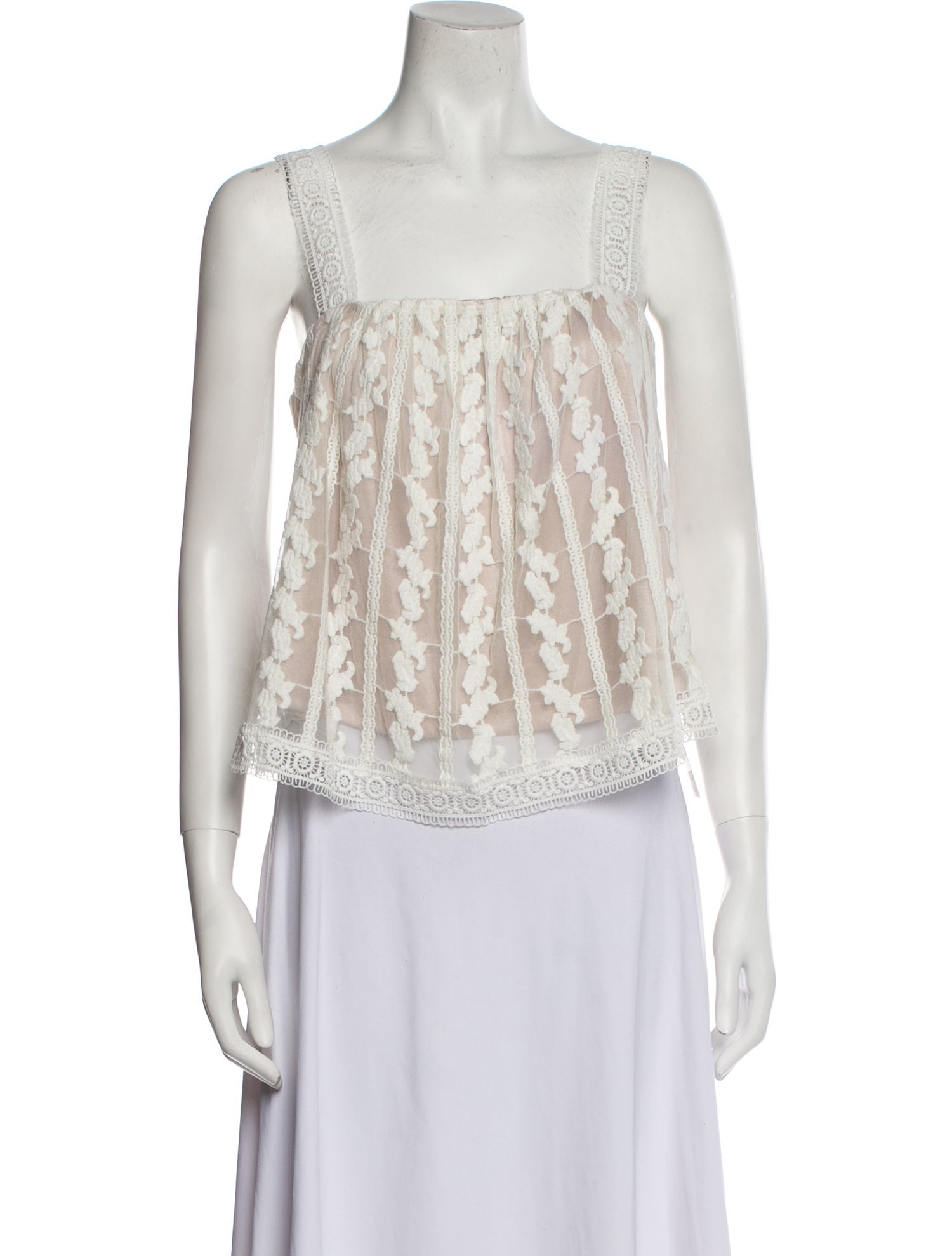 Show me your Mumu Square Neckline Sleeveless Crop Top