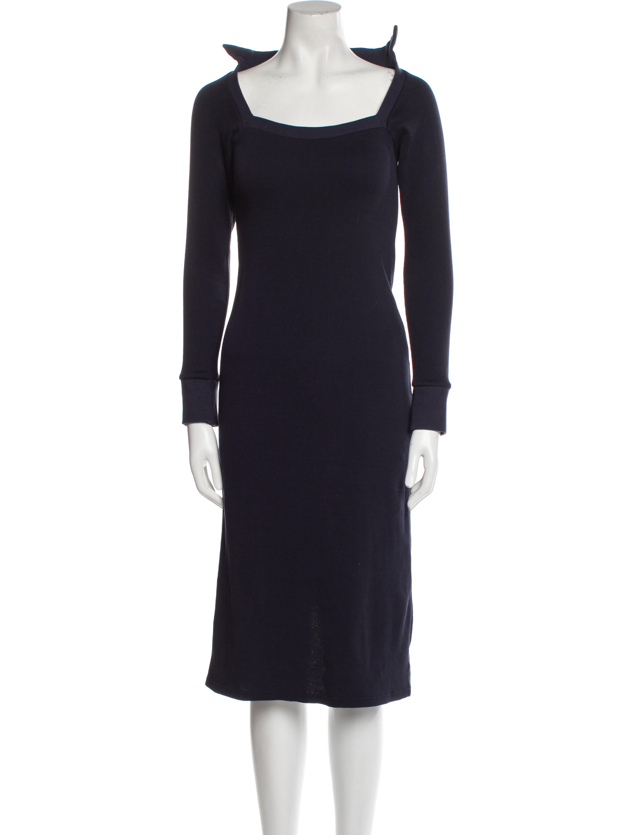 Suna Square Neckline Midi Length Dress