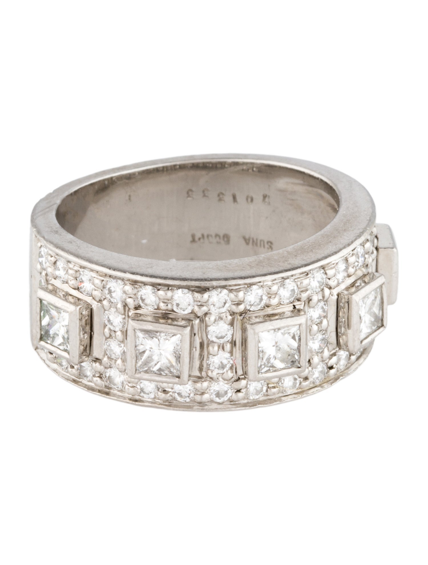 Suna Platinum 1.66ctw Diamond Band