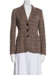 Sônia Bogner Wool Plaid Print Blazer