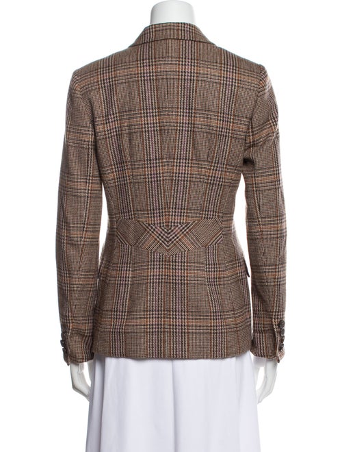 Sônia Bogner Wool Plaid Print Blazer