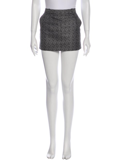 Saint Laurent Silk Mini Skirt Black