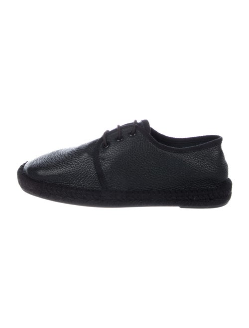 Saint Laurent Leather Lace-Ups Espadrilles black