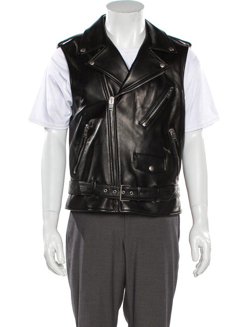 Saint Laurent Lamb Leather Vest Black