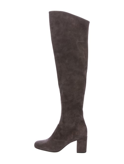 Saint Laurent Suede Over-The-Knee Boots