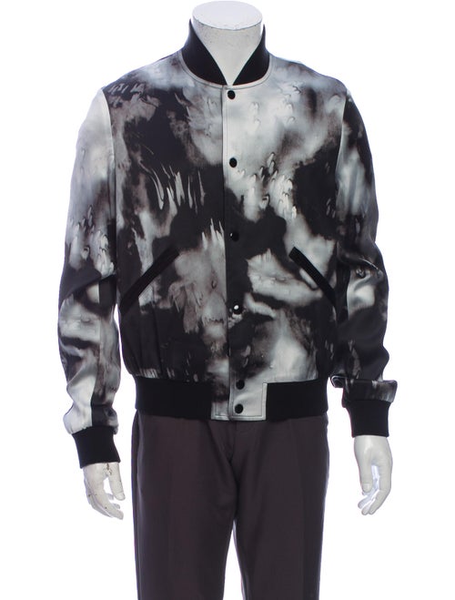 Saint Laurent Printed Varsity Jacket w/ Tags Black