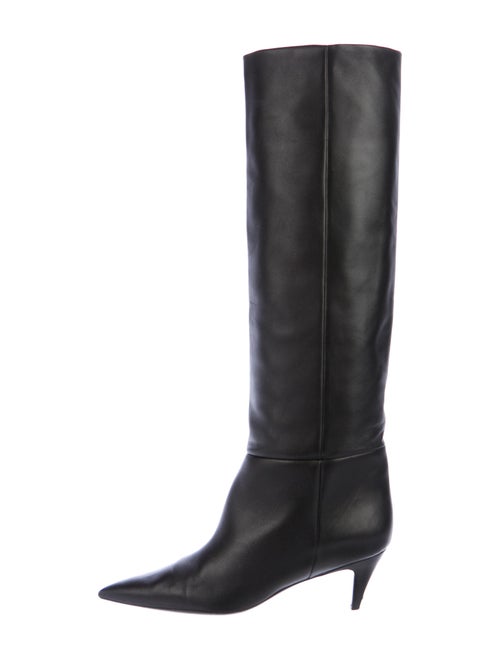 Saint Laurent Charlotte Leather Boots Black