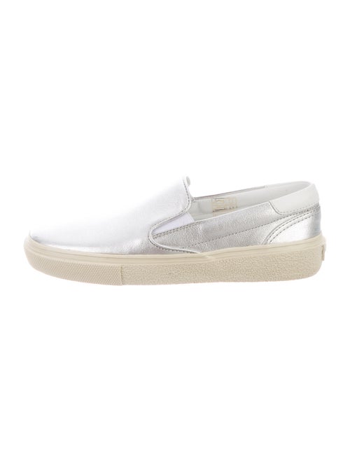 Saint Laurent Bufalino Lame Sneakers w/ Tags Silve