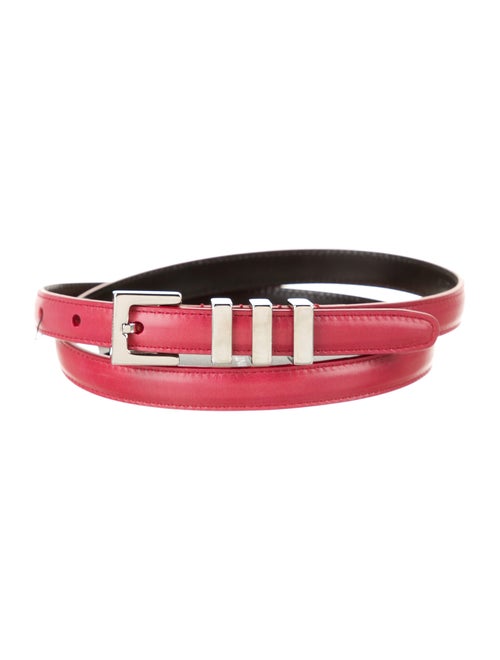 Saint Laurent Leather Hip Belt Red