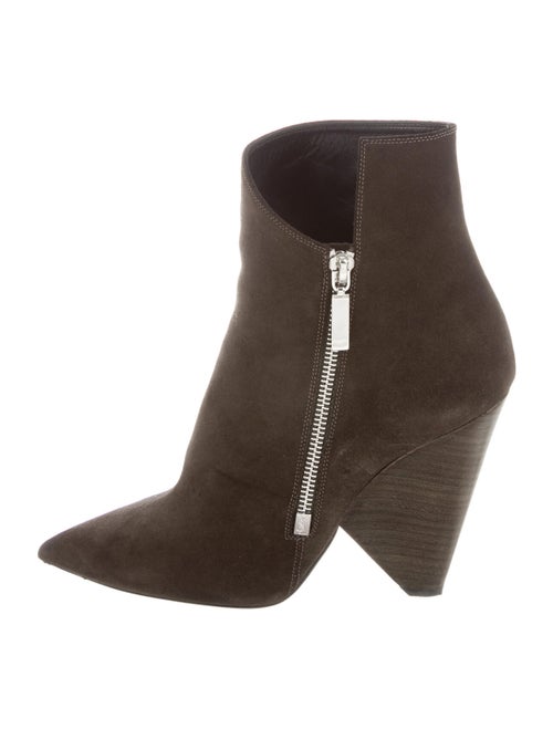 Saint Laurent Suede Boots Green