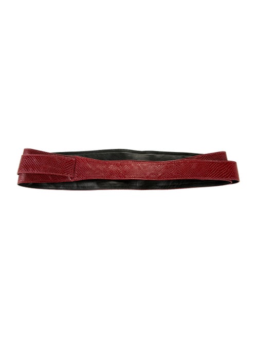 Saint Laurent Python Waist Belt Red